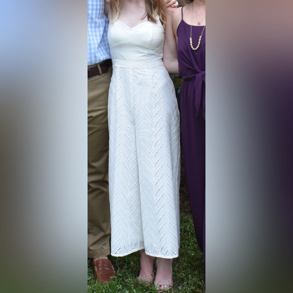 Anthropologie White/cream jumpsuit